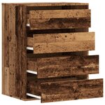 vidaXL Commode d'angle vieux bois 60x41x76 cm bois d'ingénierie