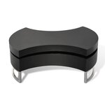 vidaXL Table basse à forme réglable noir brillant