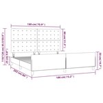 vidaXL Cadre de lit sans matelas taupe tissu