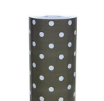 Rouleau de papier cadeaux excellia 70 cm x 50 m pois blanc fond taupe clairefontaine