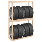 vidaXL Porte-pneus 120x40x180 cm Bois de pin massif