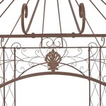 vidaXL Pavillon de jardin Marron antique 400x258x378 cm Fer