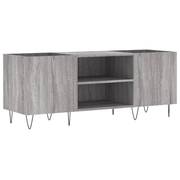 vidaXL Armoire à disques sonoma gris 121x38x48 cm bois d'ingénierie