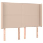 vidaXL Sommier à lattes de lit matelas LED Cappuccino 140x190 cm