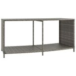 vidaXL Étagères de rangement 2 Pièces gris résine tressée