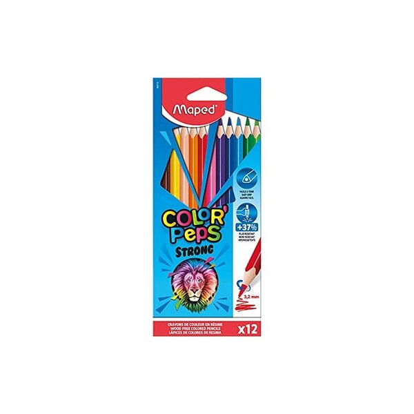 Maped Crayon de couleur COLOR'PEPS STRONG  étui carton de 12