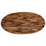 vidaXL Table basse Teck recyclé massif Ovale 120x60x30 cm