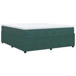 vidaXL Sommier à lattes de lit et matelas Vert foncé 180x200cm Velours