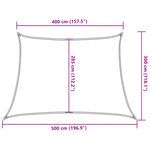 vidaXL Voile d'ombrage 160 g/m² Anthracite 4/5x3 m PEHD