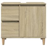 vidaXL Ensemble de meubles de salle de bain 3 Pièces chêne sonoma