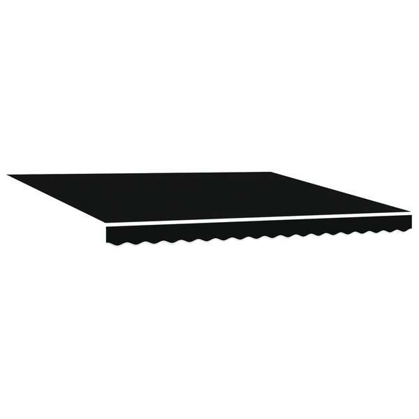 Store rétractable manuel vidaXL avec LED Noir 400x350 cm