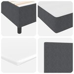 vidaXL Lit à ressorts avec matelas gris foncé Super King Tissu en velours côtelé