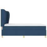 vidaXL Lit à ressort avec matelas Bleu 140x190 cm Tissu