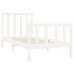 vidaXL Cadre de lit Blanc Bois de pin massif 90x200 cm