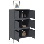 vidaXL Buffet haut anthracite 68x39x113 cm acier