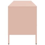 vidaXL Meuble TV rose 100 5x39x50 5 cm acier laminé à froid