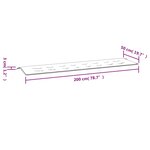 vidaXL Coussin de banc de jardin rouge 200x50x4 cm tissu oxford