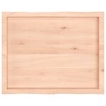 vidaXL Dessus de table bois massif non traité bordure assortie