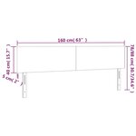vidaXL Tête de lit à LED Gris 160x5x78/88 cm Similicuir