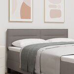 Tête de lit avec design en lignes taupe 140 cm en tissu