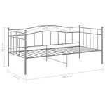 vidaXL Cadre de canapé-lit sans matelas gris métal 90x200 cm