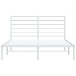 vidaXL Cadre de lit métal sans matelas et tête de lit blanc 140x200 cm