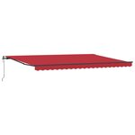 vidaXL Store Rétractable Automatique Rouge 500x350 cm