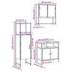 vidaXL Ensemble de meubles de salle de bain 3 Pièces chêne sonoma