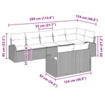 vidaXL Ensemble de canapé de jardin 8 pièces avec coussins gris en poly rotin