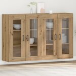 vidaXL Meubles muraux 2 Pièces Chêne Artisan 69 5x34x90 cm Bois d'ingénierie