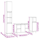 vidaXL Ensemble de meubles de salle de bain 3 Pièces chêne sonoma