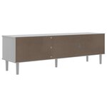 vidaXL Meuble TV SENJA aspect rotin blanc 158x40x49cm bois massif pin