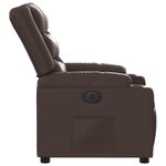 vidaXL Fauteuil inclinable électrique Marron Similicuir