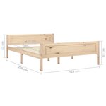vidaXL Cadre de lit sans matelas bois de pin massif 120x200 cm