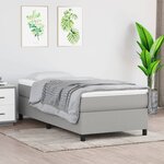 vidaXL Sommier à lattes de lit avec matelas Gris clair 80x200 cm Tissu