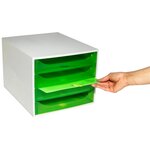 Module De Classement Ecobox Linicolor 4 Tiroirs - Vert Pomme - Exacompta