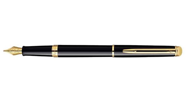 Stylo plume Hémisphère vernis noir Attributs dorés Plume moyenne WATERMAN