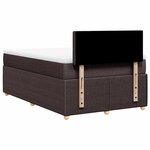 vidaXL Sommier à lattes de lit avec matelas Marron foncé 120x200 cm