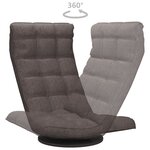 vidaXL Chaise de sol pivotante Taupe Tissu