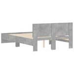 vidaXL Cadre de lit sans matelas gris béton 120x190 cm