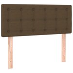 vidaXL Sommier à lattes de lit matelas et LED Marron foncé 100x200cm