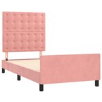 vidaXL Cadre de lit sans matelas rose 90x200 cm velours