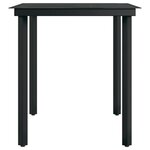 vidaXL Mobilier de salle à manger de jardin avec coussins 7 Pièces Noir