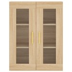 vidaXL Buffet haut Chêne sonoma 69 5x34x180 cm Bois d'ingénierie