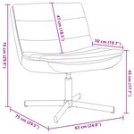 vidaXL Chaise d'appoint Marron Simili cuir  Métal Taille moyenne