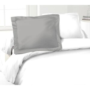 2 taies d'oreillers 100  coton 50 x 70 cm - Gris clair