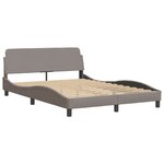 vidaXL Lit avec matelas taupe 140x200 cm tissu
