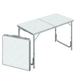 Table de camping reception pliante portable pique-nique buffet en aluminium