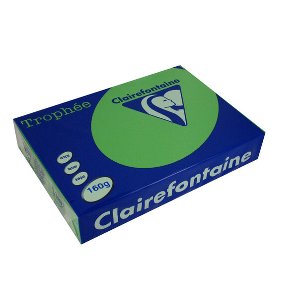 Ramette 250 Feuilles Papier 160g A4 210x297 mm Certifié FSC vert billard TROPHÉE
