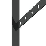 vidaXL Supports d'étagères 4 Pièces 40x2 5x25 cm noir acier inoxydable